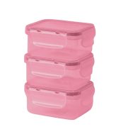 4 Side Locked  Rectangle (200ml x 3) Set 3